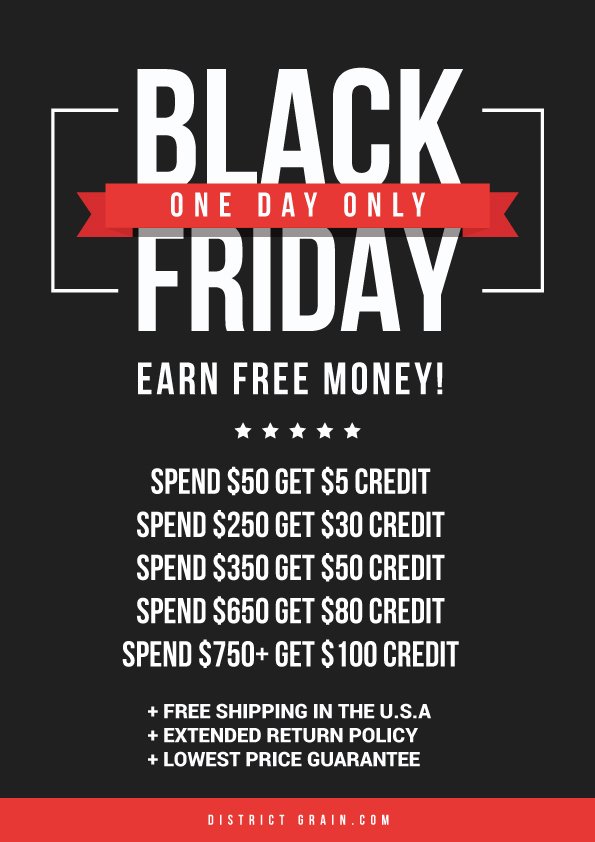 DistrictGrain's tweet photo. One day only... #blackfriday https://t.co/vHL3Xjmsel