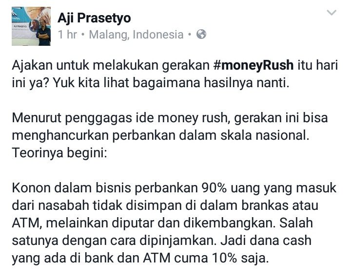 GelarPrakosa's tweet photo. Sedikit tulisan teman mengenai #MoneyRush. https://t.co/l27uuqPD1l