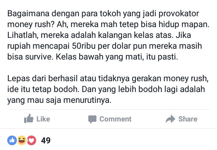 GelarPrakosa's tweet photo. Sedikit tulisan teman mengenai #MoneyRush. https://t.co/l27uuqPD1l