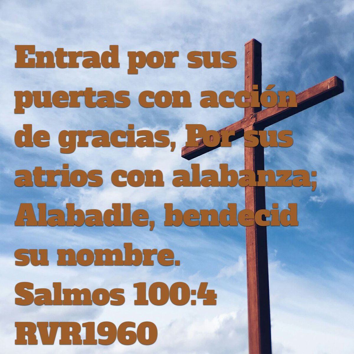 Entrad por sus puertas con acción de gracias, Por sus atrios con alabanza; Alabadle, bendecid su nom…
bible.com/149/psa.100.4.…