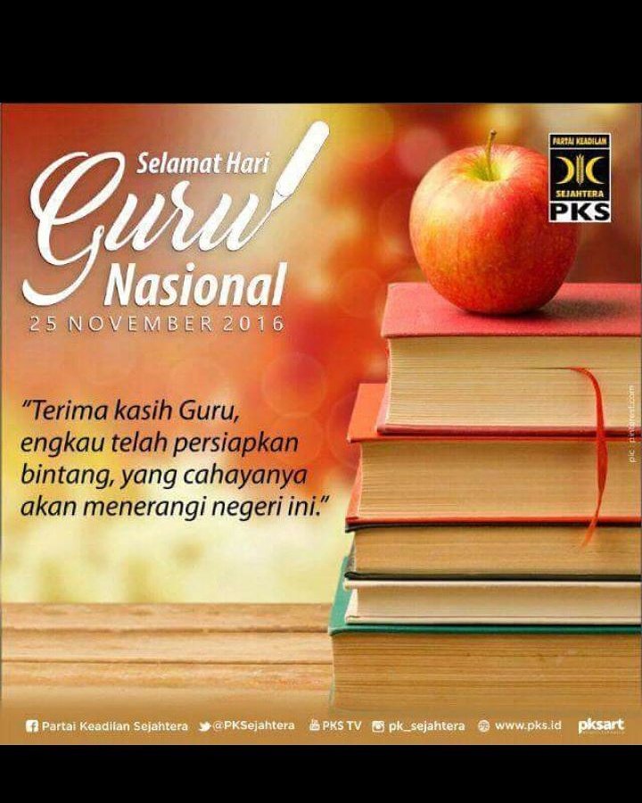 Selamat hari guru nasional.jadilan panutan di dalam dan luar kelas