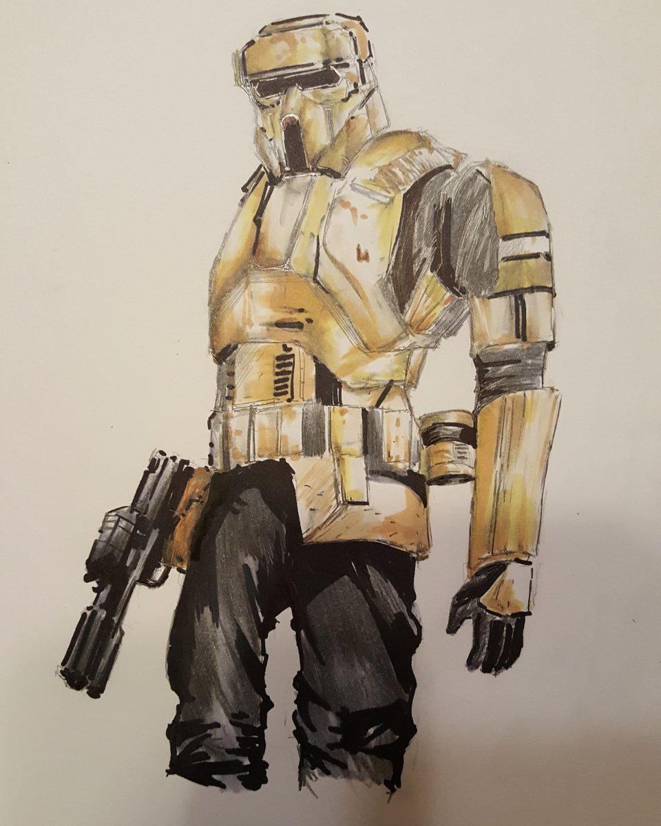 JacobReher's tweet photo. Shoretrooper #original #art #RogueOne #shoretrooper #starwars @DisneyAnimation with @Blick_Art https://t.co/Nj26oHSBy1