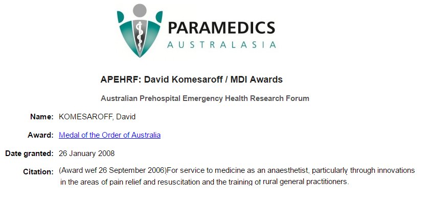 APEHRF's tweet photo. Wondered why #APEHRF 'Best of the Best' award is named after David Komesaroff?
Who was Dr Komesaroff? #PAIC2017 @dcehpp @AusParamedics https://t.co/hamV17BDPD