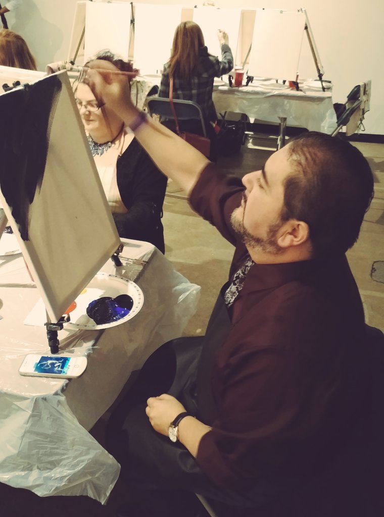 RibbonRouge's tweet photo. @MLA @rod_loyola gets his artistic spirit in the mix for #A4Ayeg. #sexolution https://t.co/UeftEzAsGM