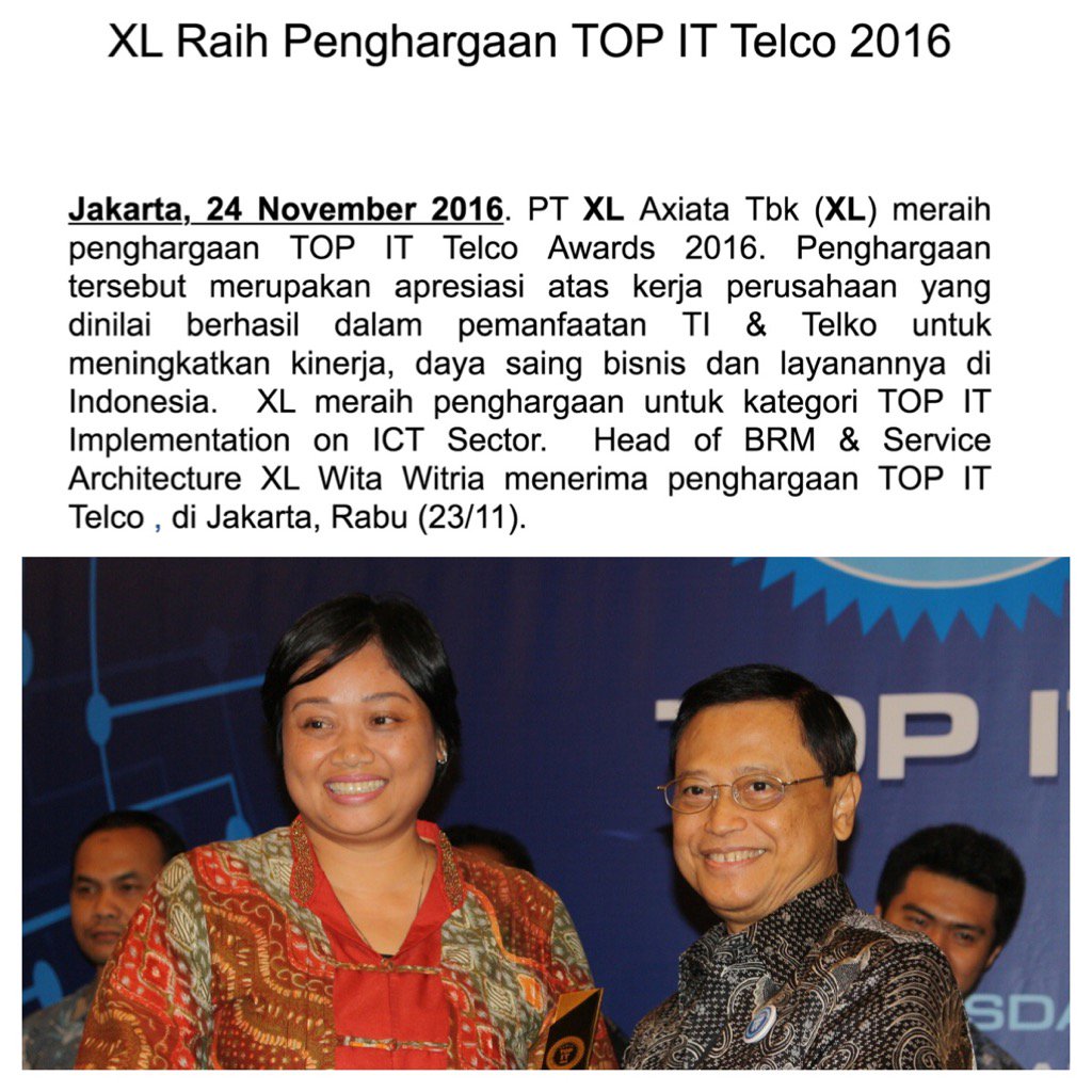 Xelamat Team... TOP IT &amp; Telco 2016 diselenggarakan oleh Majalah Itech