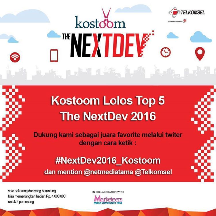 Kostoom_ID's tweet photo. Support Kostoom di  The NextDev 2016  #NextDev2016_Kostoom  @netmediatama @Telkomsel https://t.co/J314qVk7gS
