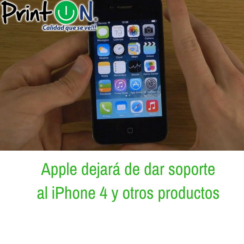 PrintOnPTY's tweet photo. La empresa de la manzana ha decidido dejar de dar soporte al iPhone 4.  #Tecnologia #PrintON #Calidadqueseve #Noticias https://t.co/C10fSza3lM