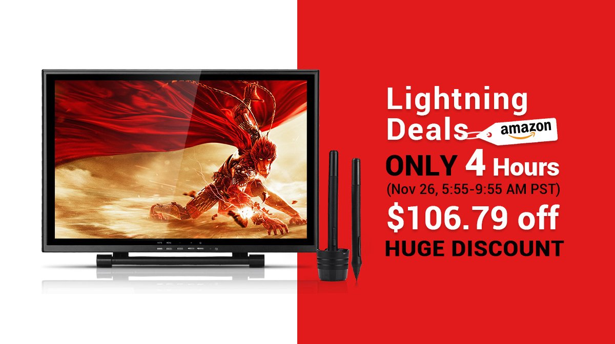AmLightwish's tweet photo. #AmazonLightningDeals
lLIVE in Nov 26, 5:55-9:55 AM PST (Only 4 Hours) 
>>Get Ready: https://t.co/gw1s9E7Zpz
#Parblo #GraphicMonitor #Sales https://t.co/UgFQa0D5ib