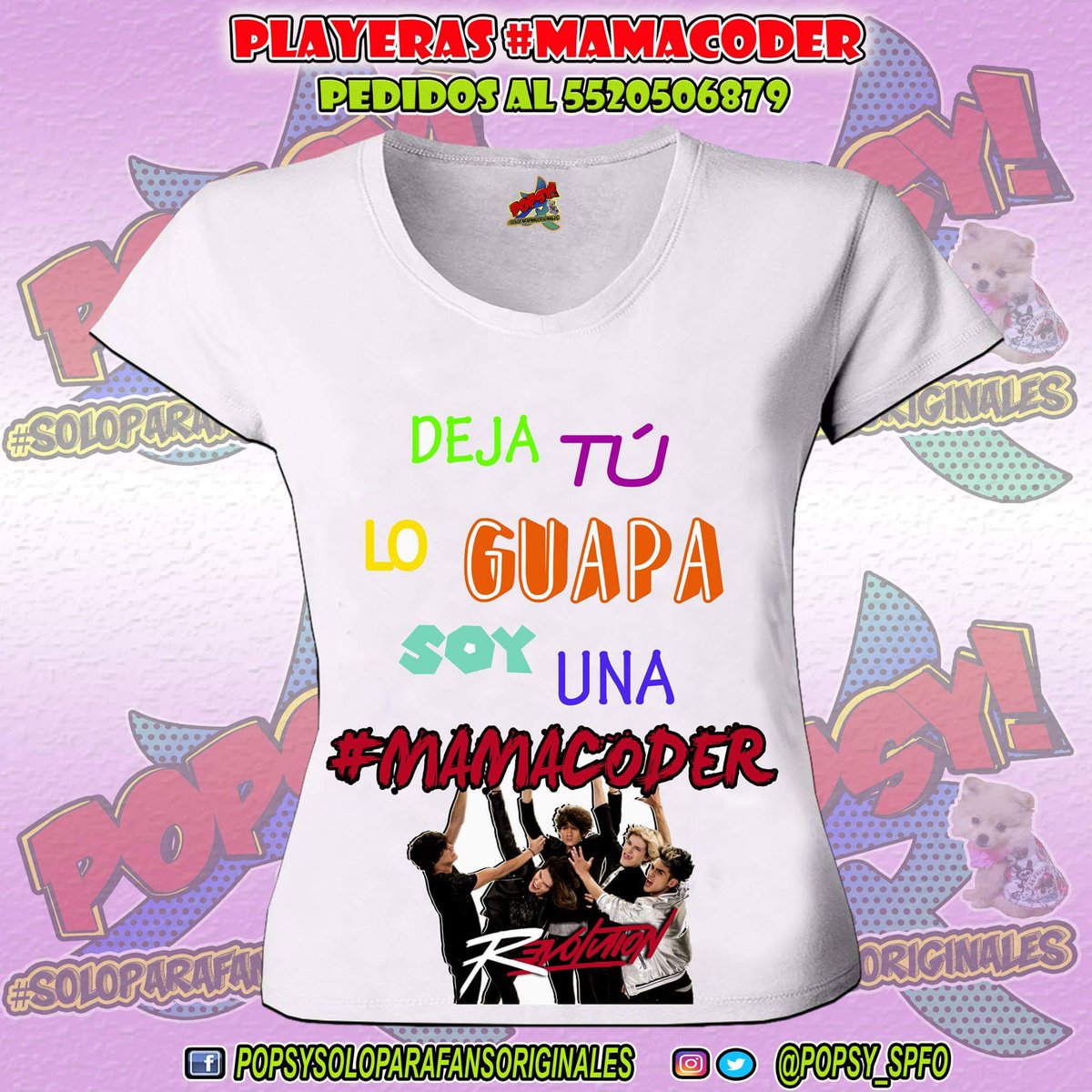 POPSY_SPFO's tweet image. #PLAYERA #MAMACODER
(SOLO SOBRE PEDIDO,DISPONIBLE EN TODAS LAS TALLAS Y EN SUDADERA)
Envíos a todo el pais,info y venta x DM o al 5520506879