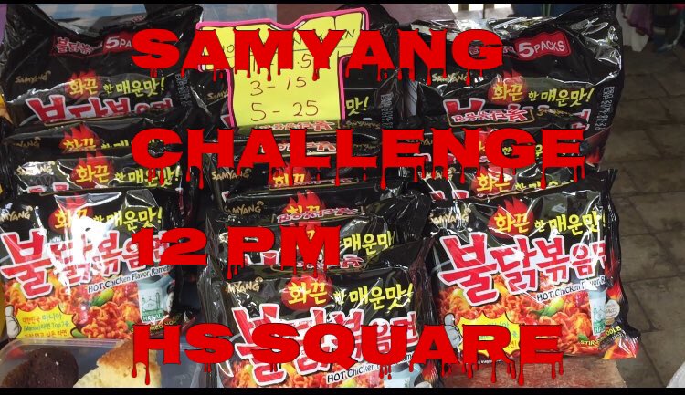 psychbazaar16's tweet photo. We have Samyang Challenge around 12pm today! Limited to only 10 participants. There's a special prize for the winner! #psychday16 https://t.co/G3osY91K7S
