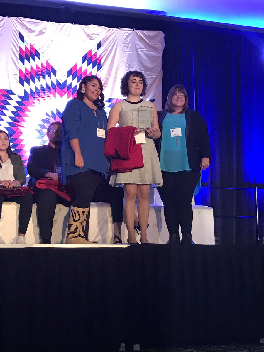 MAYA_Awards's tweet photo. Julie Desrochers takes the stage to accept the Cultural Female award! https://t.co/uoGc2FW1UE