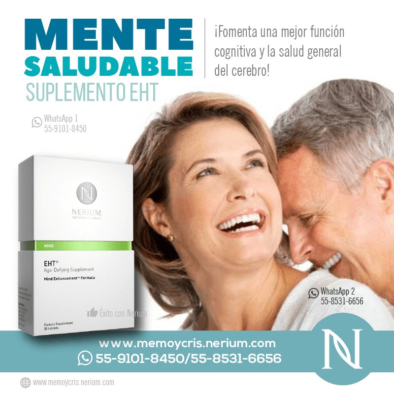 exitoconnerium's tweet photo. Estimula tu cerebro con EHT, un poderoso suplemento que te protegerá contra el deterioro mental con una fórmula exclusiva. 
#ExitoNerium https://t.co/H5LahsYSKv