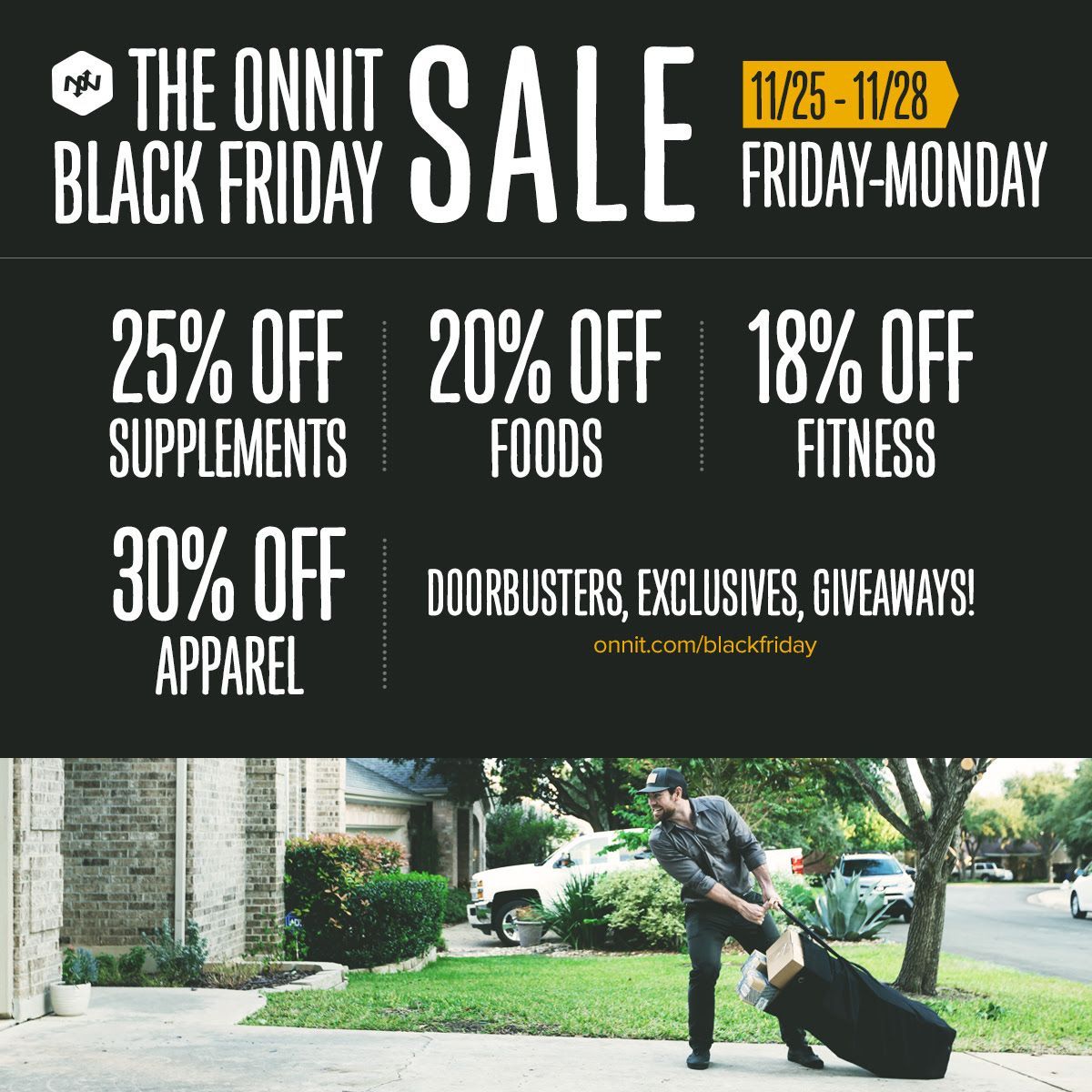 FerrisFans's tweet image. Our friends at ONNIT are doing their biggest sale of the year.
Friday 11/25/16 -  Monday 11/28/16

►► bit.ly/2gE1C36