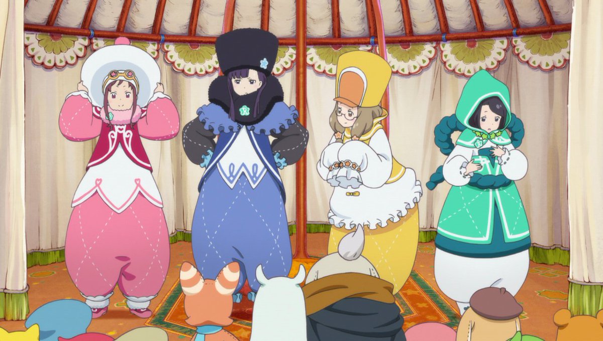 animasuke's tweet image. 「ポッピンQ」新規カット公開 バイオスーツを着てダンスに挑戦