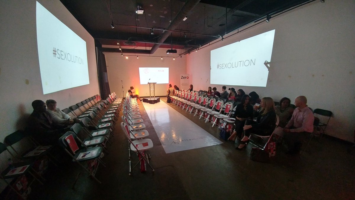 RibbonRouge's tweet photo. The #fashion show will start soon! And @portiaclarkcbc is our master of ceremonies! #A4Ayeg #sexolution https://t.co/jZgqOQWunz