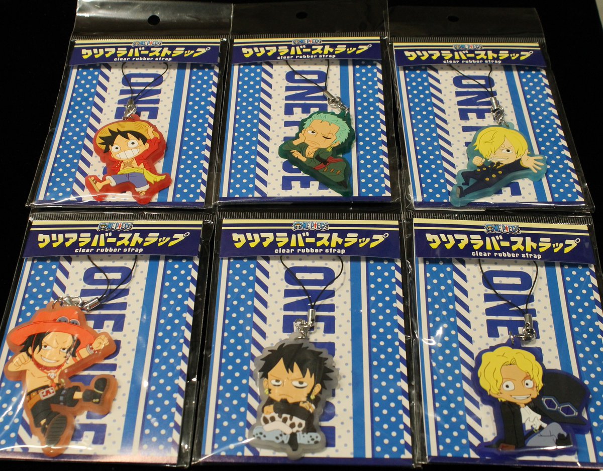 新商品】麦わらストア限定 クリアラバーストラップ ルフィ,ゾロ,サンジ