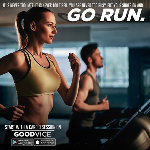 goodviceapp's tweet photo. ✔ Book your cardio session on GOODVICE
✔ Put on your shoes 
✔ #GORUN

#ShootTheHostage #GetActive #GetFit #PayPerSession #Fitness #BeFit https://t.co/2wSptjDPt9