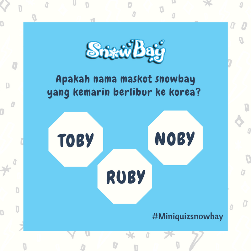 SnowBayID's tweet photo. Mau TIKET GRATIS masuk Snowbay Water Park TMII? Coba jawab #MiniQuizSnowbay ini yuk! @Serbakuis https://t.co/o5kk0p67H0