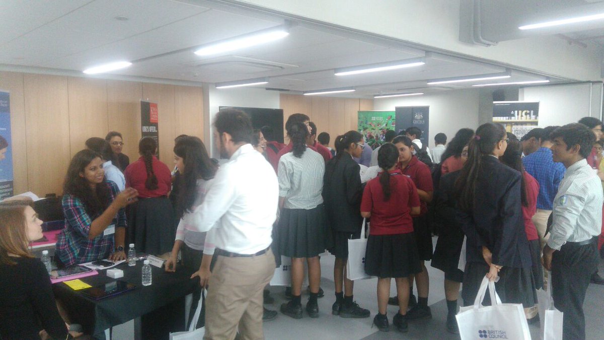 inBritish's tweet photo. RT @inBritish: We're excited to have over 100 students joining us for the #StudyUKEX2016 in #Ahmedabad today! https://t.co/5yDP759XLN