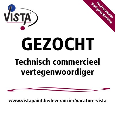 Technisch commercieel talent gezocht! Ervaring in verf of werf! RT is tof. #vacature #job #Belgie #dagvandeafwerking vistapaint.be/vacature-vista/