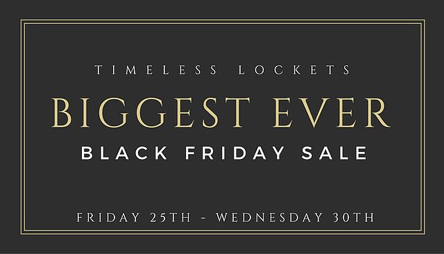TimelessLockets's tweet image. Biggest Ever #blackfriday Sale 💜 #floatingLockets #UK #memorylockets #giftideas #Christmas #Discounts #Sales #Enfield