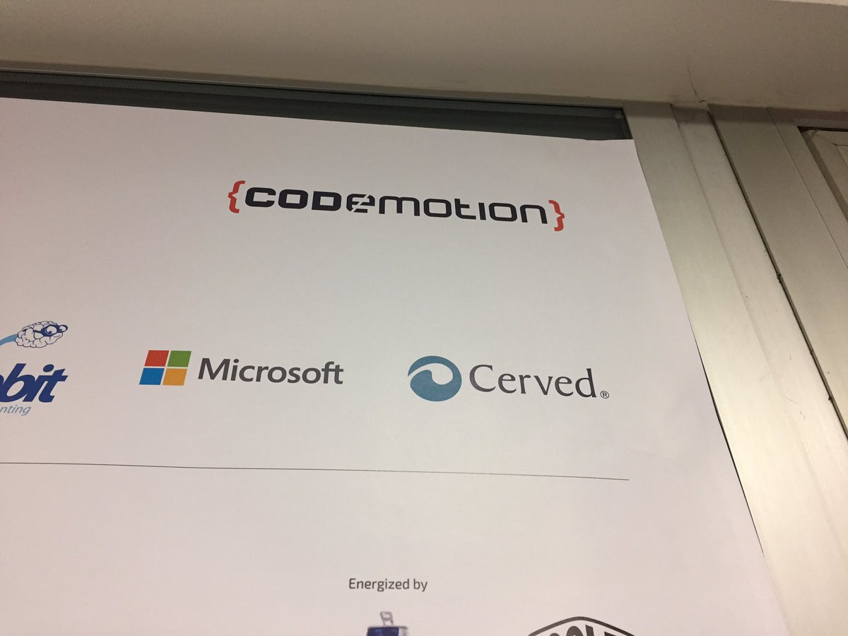 Micio1970's tweet image. Starting #Codemotion2016 @cervedknow