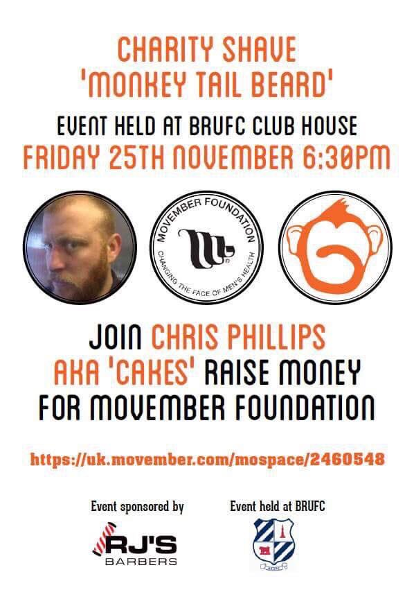 PhillipsCake's tweet photo. Today I get my fist @RJsBarbers haircut. It's for a great cause as well and being hosted by @BanburyRUFC https://t.co/zaqAuryU6w