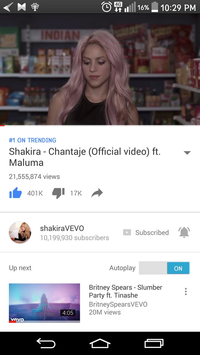 johnedison21's tweet photo. Ahora #chantaje tiene más vistas que Slumber party #podershakifan #shakiraqueen https://t.co/ZvWWYg1Dvb