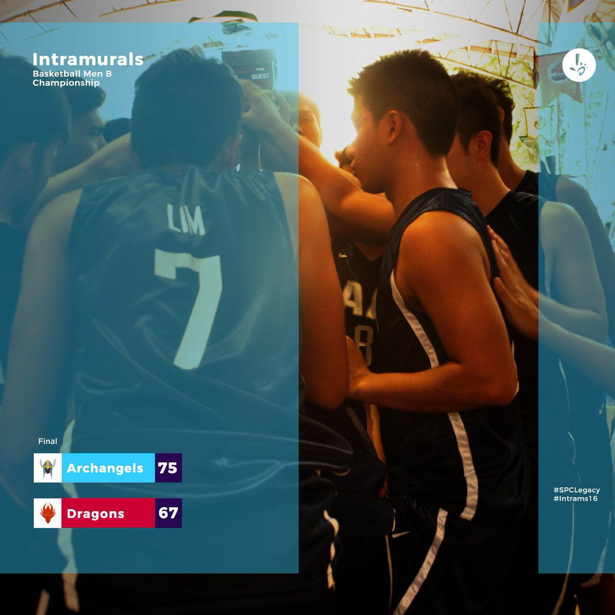 spcdg's tweet photo. Angels hailed champions after slamming Dragons in a feisty battle with 75-67 final standing in Basketball Men B.
#SPCLegacy #SPCIntrams2016 https://t.co/H78RKbbeD9