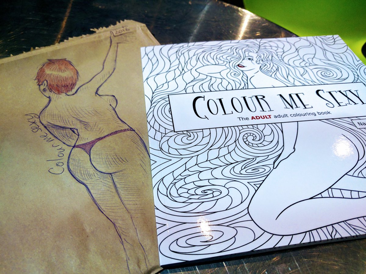 HystericEm's tweet photo. Gorgeous artwork &amp; @colourmesexy colouring book I got at @SexpoAustralia! https://t.co/WuWBoPRuTB
