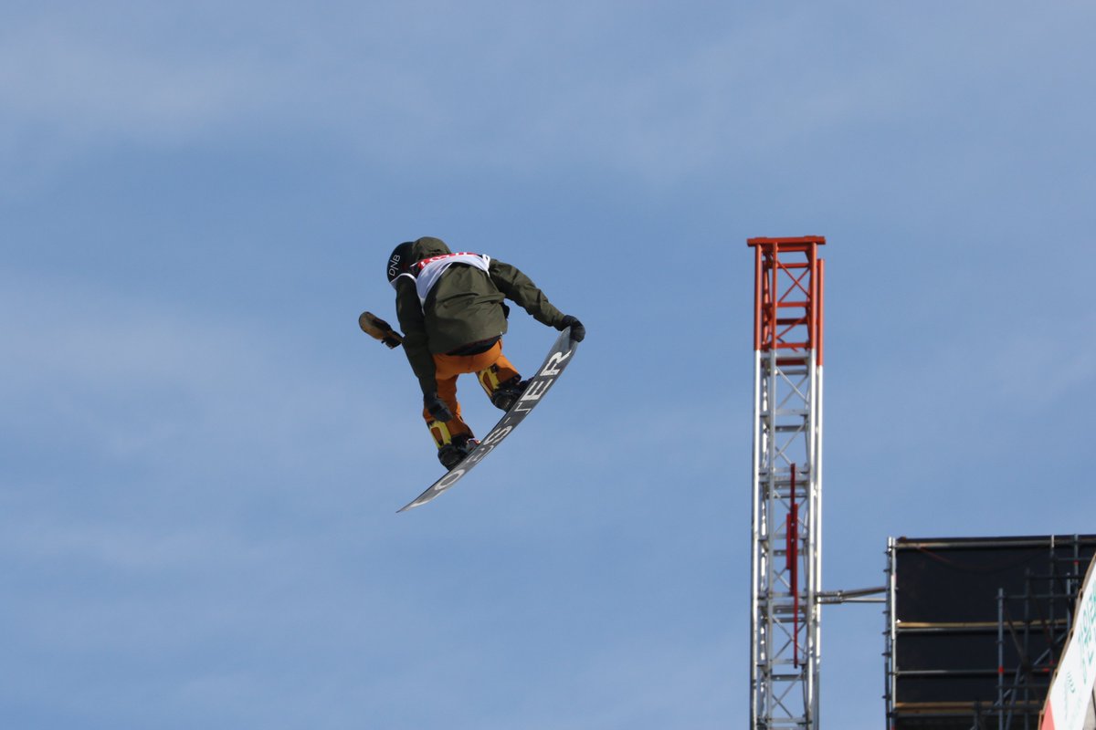 testevents_pc's tweet photo. The first heat of the #SnowboardWorldCup qualifications has finished. 
Results at: https://t.co/WUtQbjroiH #HelloBigAir https://t.co/uMB4FnPzLA
