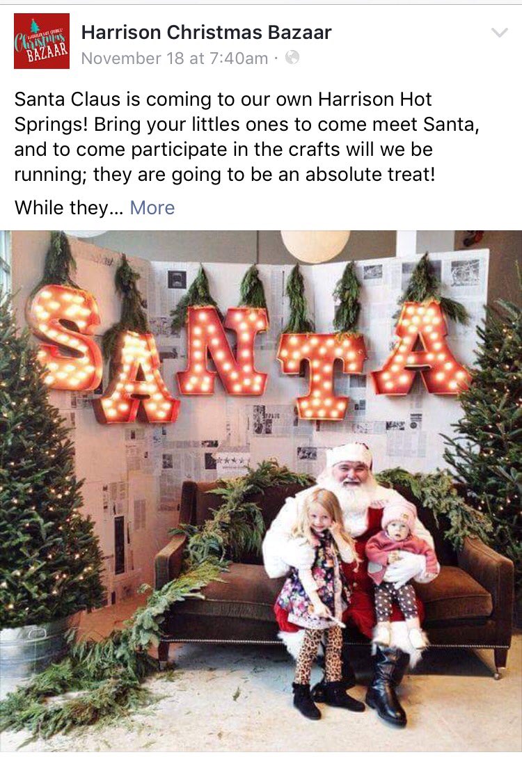 Harrisonhotspr's tweet photo. Harrison Christmas Bazzar is only week away... #harrisonhotsprings @harrisontourism https://t.co/JdMrDjgjKB