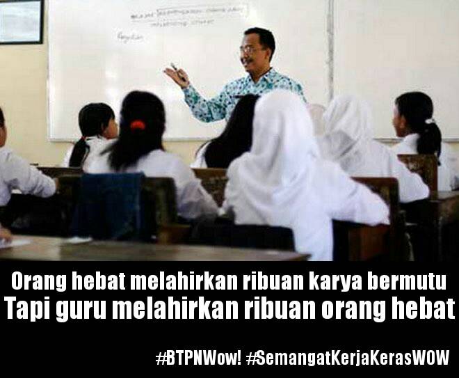 kontenwow's tweet photo. Orang hebat melahirkan ribuan karya bermutu, tapi guru melahirkan ribuan orang hebat #SemangatKerjaKerasWOW https://t.co/kQoz3Z4hZK https://t.co/880ftGGgoM