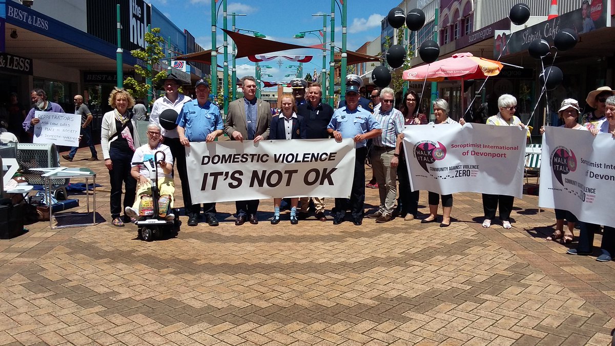Advocacy Tas staff took part in the White Ribbon Day march in Devonport yesterday to help raise community awareness of family violence