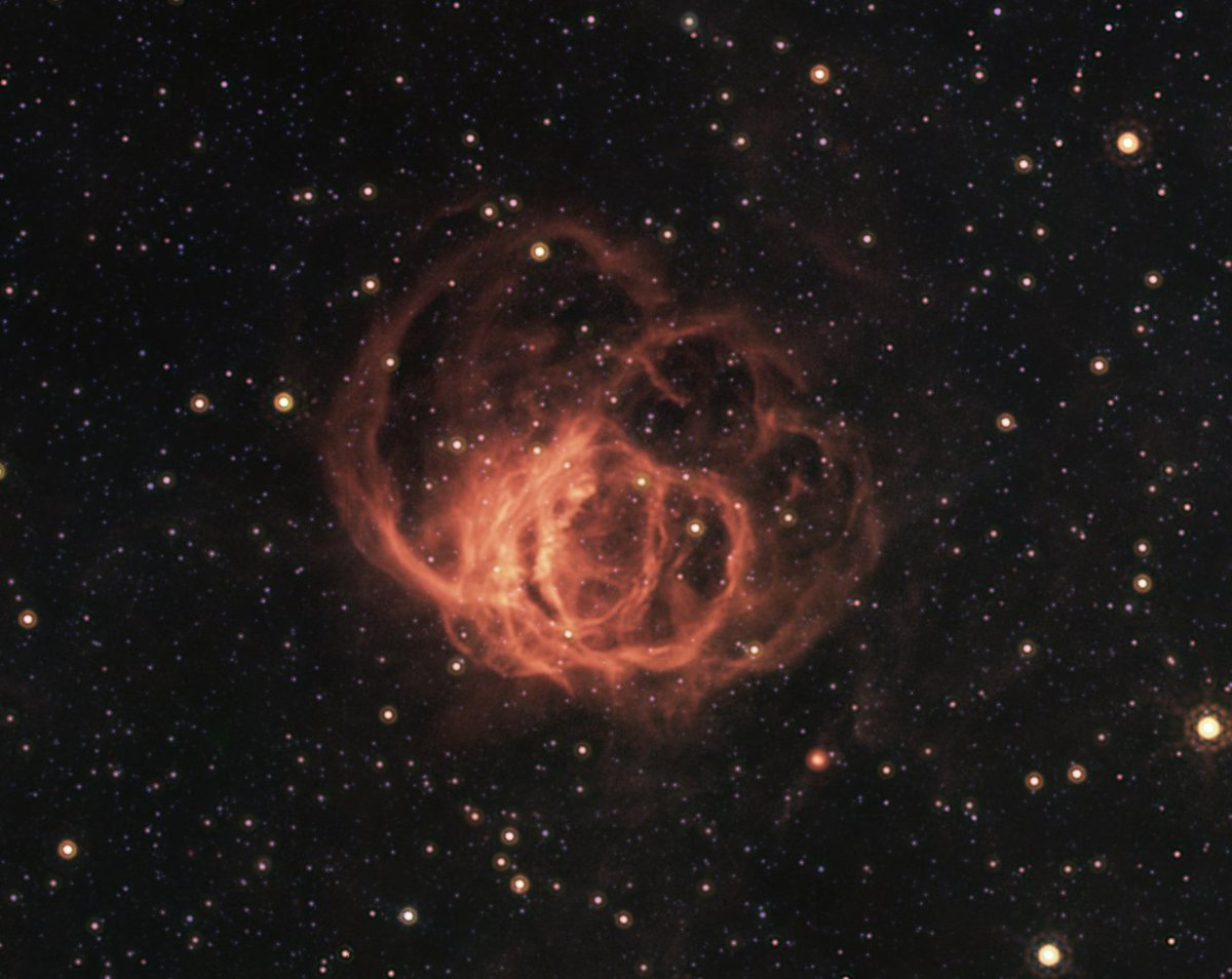 SpaceGeck's tweet photo. More fun with the Milky Way mosaic. Zoomed way up on ejecta nebula surrounding WR102. https://t.co/qUIdKtt4qR
#Spitzer #WISE #infrared https://t.co/RypL29yO9B