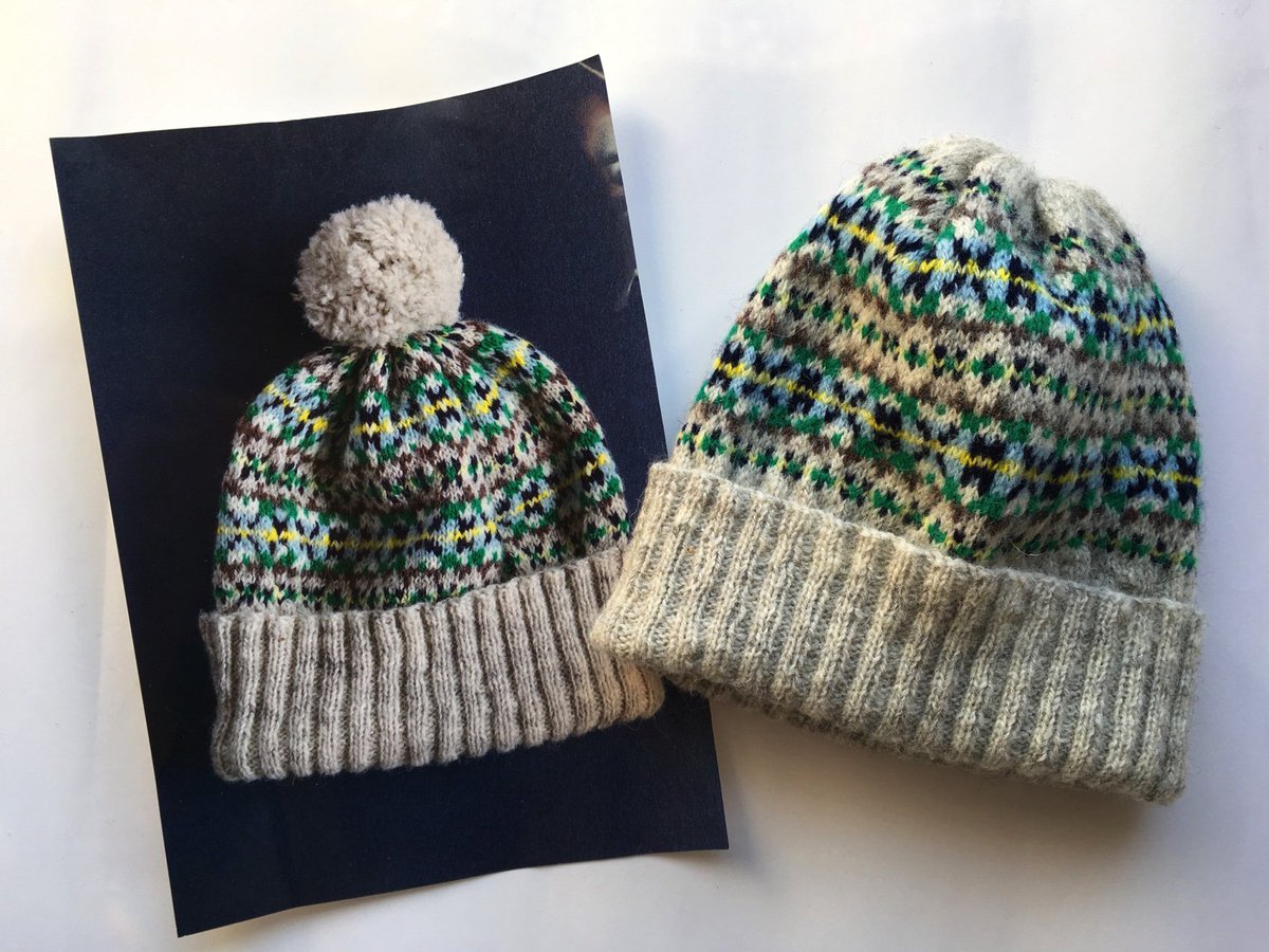 三國万里子さんのフェアアイル帽子が出来た。昨年ほぼ日のTOBICHIで