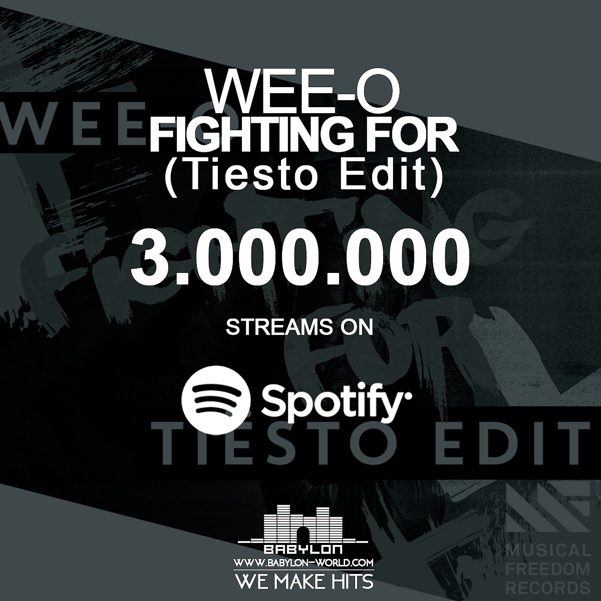 Thank you for over 3Million streams on <a href="/Spotify/">Spotify</a>! #WeMakeHits