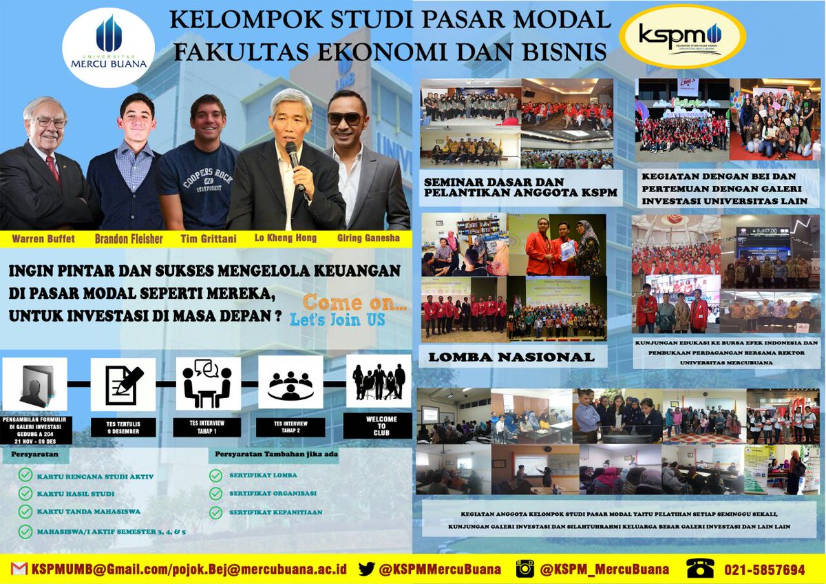 Yuk join, daftarkan diri kamu segera di A204. #KSPM #GaleriPasarModalUMB