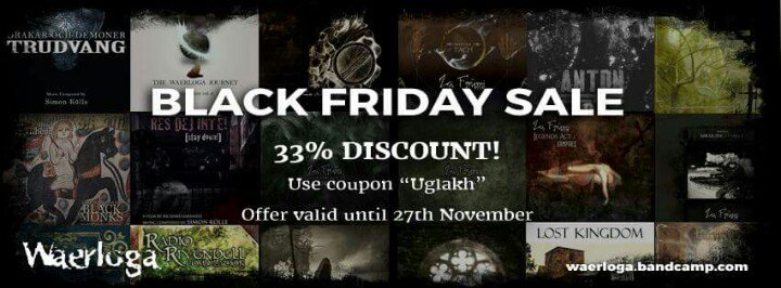WaerlogaRecords's tweet photo. Black Friday Sales on everything at  https://t.co/CBgLLoowzC
Use Coupon: Uglakh
35% (not 33 as stated in the pic)
#musicdiscount https://t.co/5fqDou6OVc