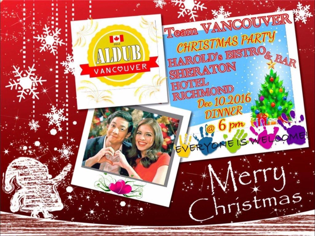 Lets Party  Party 💃🏻🎉 Team Aldub Vancouver 
Christmas Party Dec 10,2016 #ALDUBLolanap