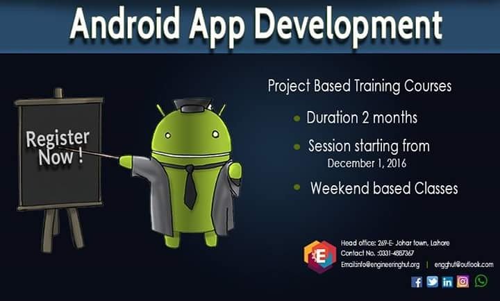 engineeringhut1's tweet photo. Interested in Android App Development? Register now !
#greatopportunity #Engineeringhut https://t.co/5sNCPMCer8