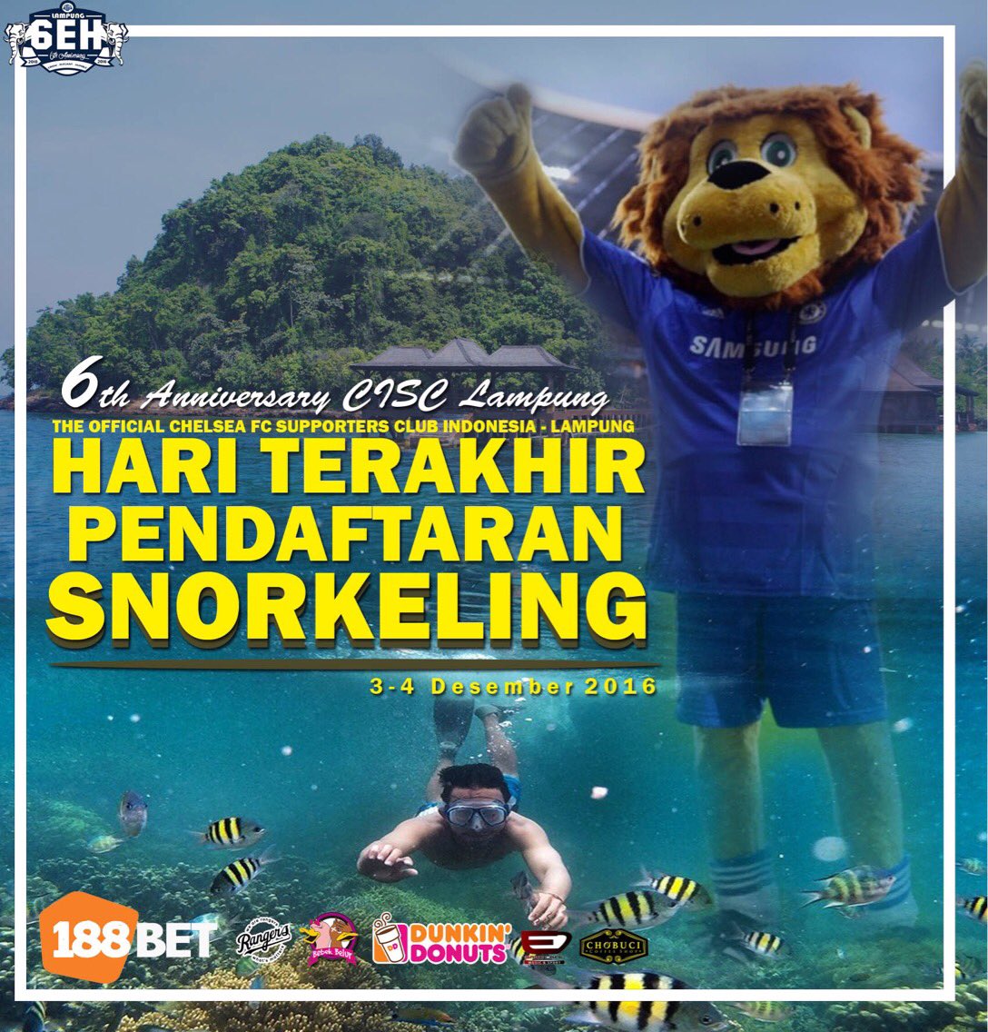 CHELSEA_UNILA's tweet photo. HARI TERAKHIR PENDAFTARAN 6th ANNIVERSARY @CISClampung .
Sampai dengan PKL.23.00WIB.

#LampungGEH https://t.co/JQTqw2PuAQ