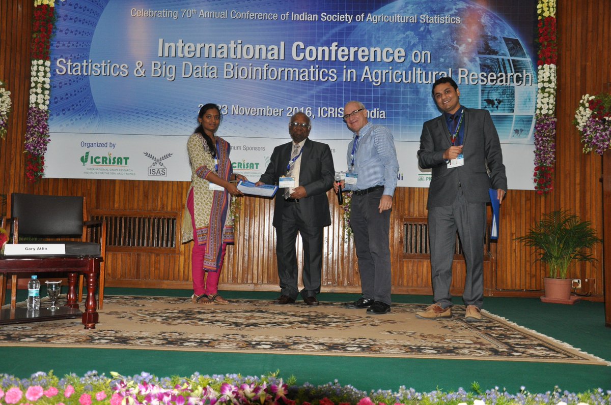ISASseventy's tweet photo. @ International Conference on 
Statistics &amp; Big Data Bioinformatics in Agricultural Research https://t.co/Eo9R15qRSn