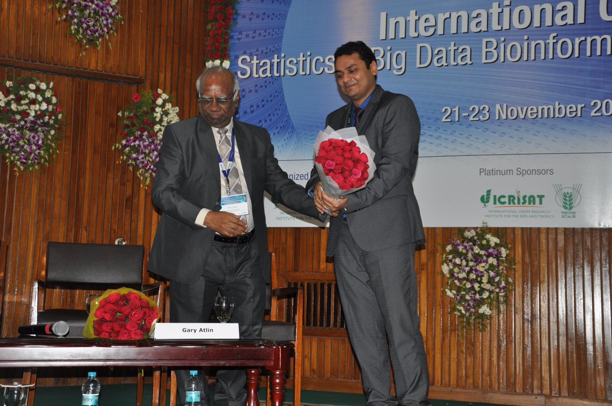 ISASseventy's tweet photo. @ International Conference on 
Statistics &amp; Big Data Bioinformatics in Agricultural Research https://t.co/GRwGr9JOvy