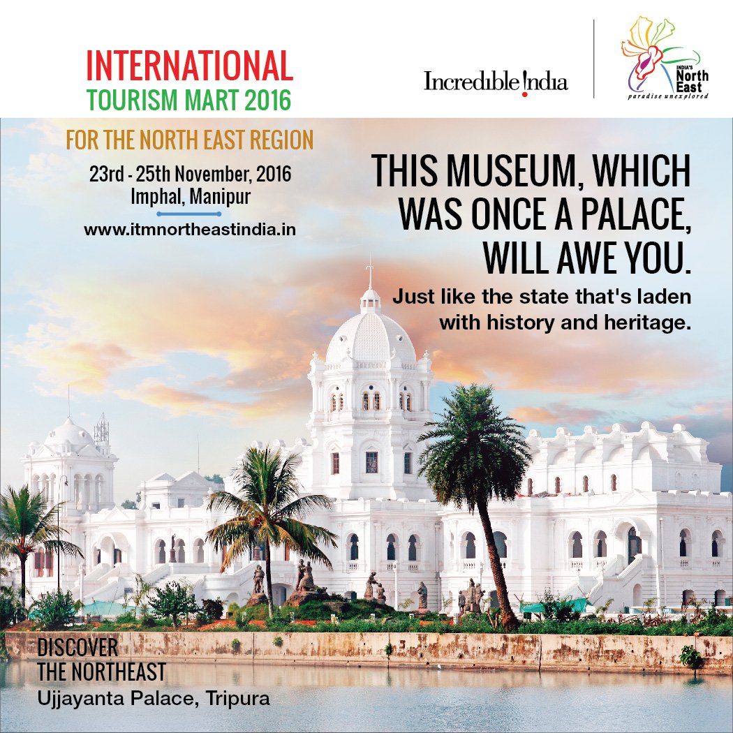 incredibleindia's tweet photo. The museum, which was once a palace, will awe you. #UjjayantaPalace #Tripura #ParadiseUnexplored #ITM2016 https://t.co/XerFYCMxwF