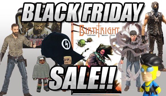 TheWalkingDead's tweet photo. #BlackFriday! $5 Shirts! $3 PVCs! Action figures, hardcovers, more! Check it all out!
https://t.co/9vhOKgROPJ https://t.co/JNnGpy1066
