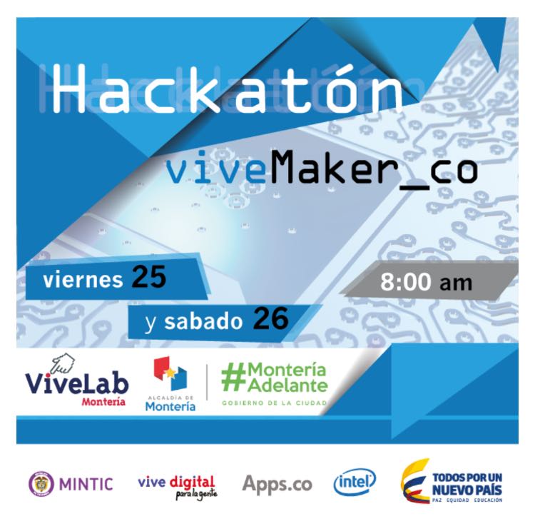planbmonteria's tweet photo. Hackatón #ViveMakerCo. Te esperamos! NOV 25 y 26. @VivelabMonteria
@MonteriaDigital Conoce de qué se trata: https://t.co/tIYa1G3svC https://t.co/jQUcz9mM6x