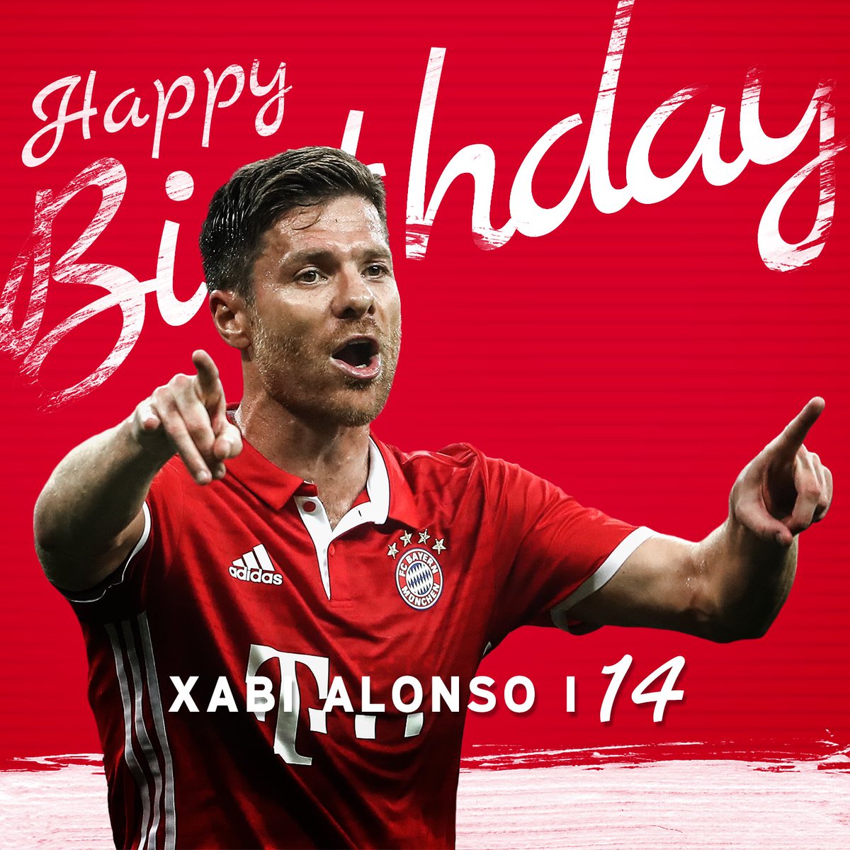 FCBayern's tweet photo. Happy Birthday, @XabiAlonso! 🎉🎈 Unser Mittelfeld-Dirigent feiert heute seinen 35. Geburtstag. #MiaSanMia https://t.co/PGx5JfdlpI
