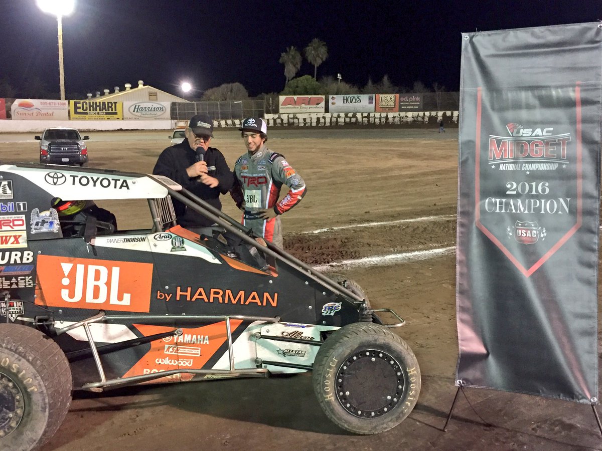 TThorsonRacing's tweet photo. Your 2016 USAC National Midget Champion! https://t.co/KNxz1YV89L