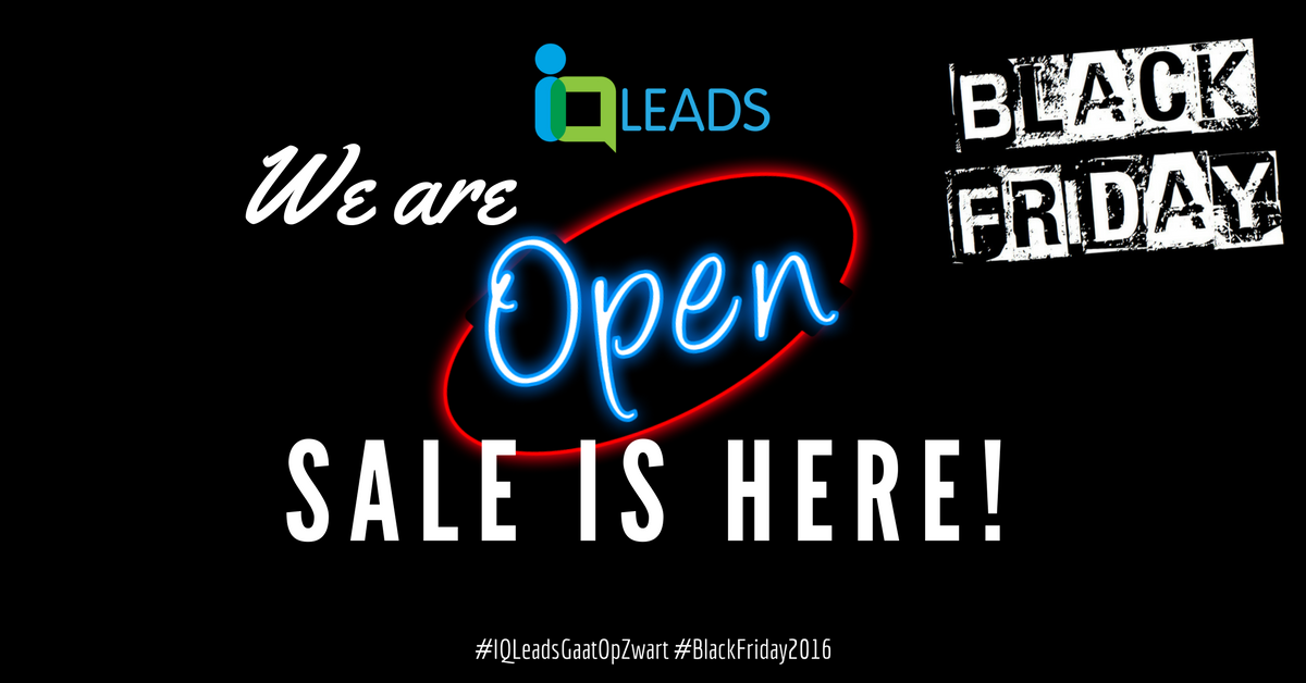 IQLeads's tweet photo. Wij zijn open! Bezoek onze winkel en profiteer van voordeel op vele online marketing diensten! https://t.co/1YNvRwbldl #BlackFriday2016 https://t.co/5w3YNtHUGk